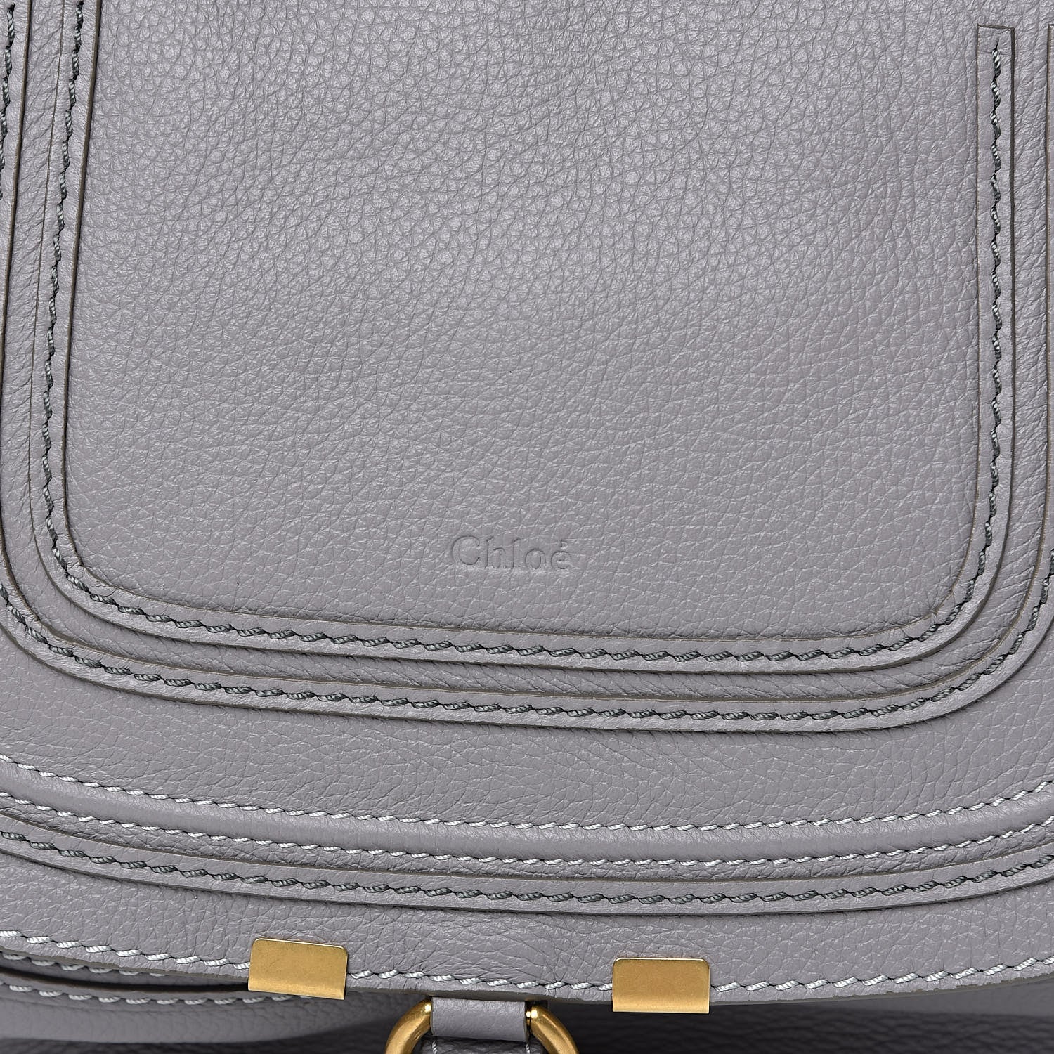 Chloe Calfskin Medium Marcie Satchel Cashmere Grey 10 of 13