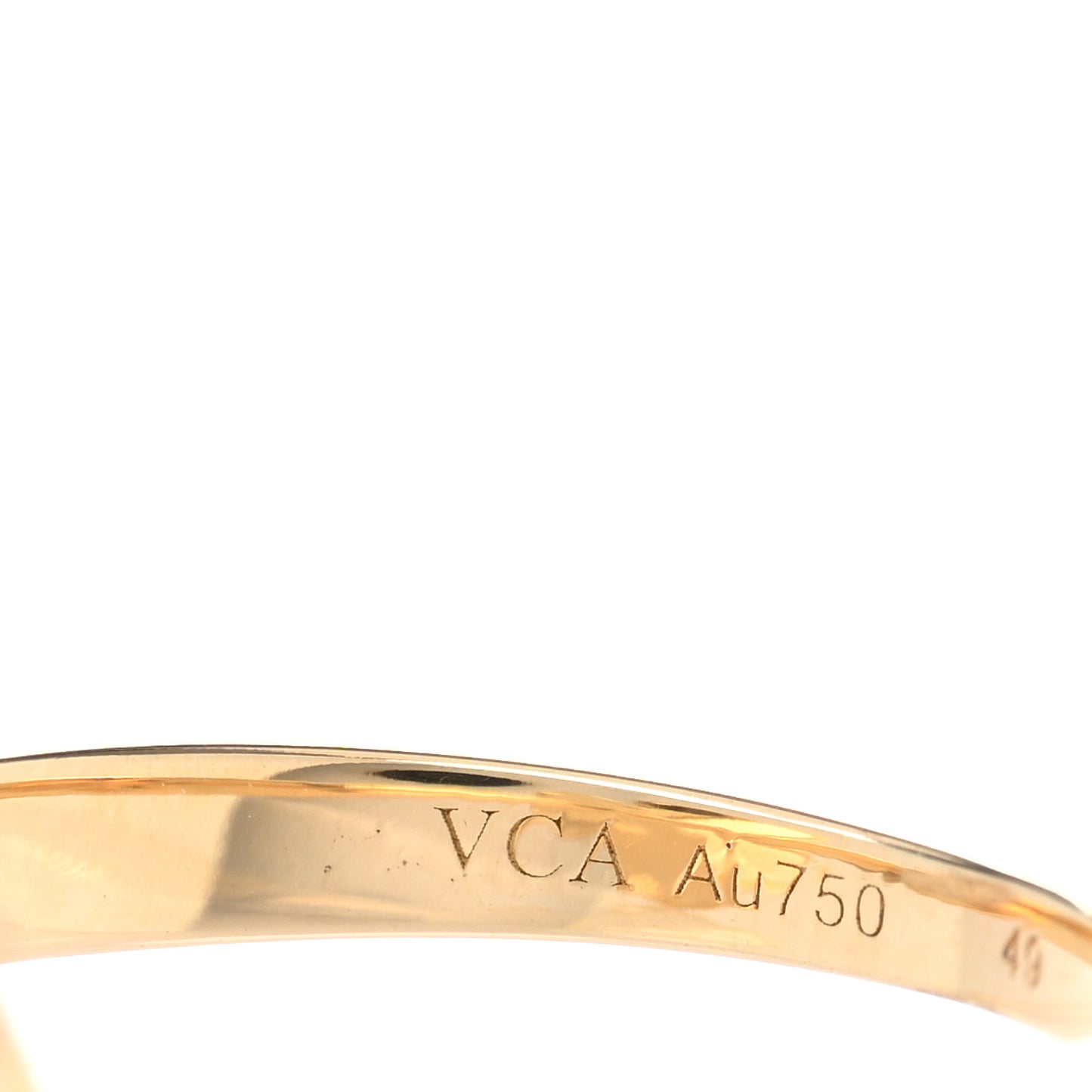 18K Yellow Gold Diamond Small Frivole Ring 49 4.75