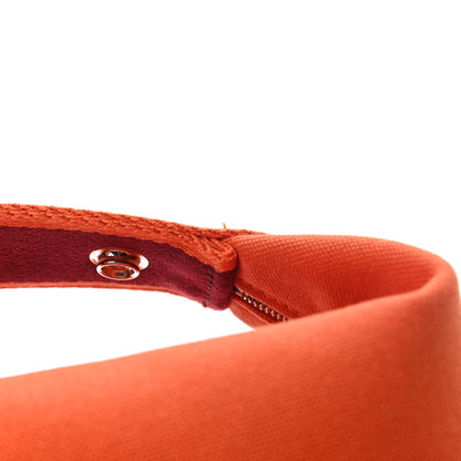 Hermes Canvas Small Bride-A-Brac Pouch Orange Burgundy 10 of 11