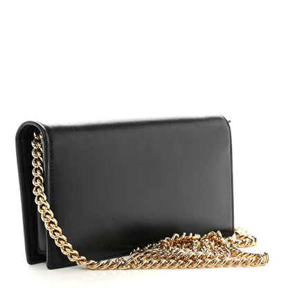 Gucci Boarded Plutone Calfskin Horsebit 1955 Wallet On Chain Black 3 of 11