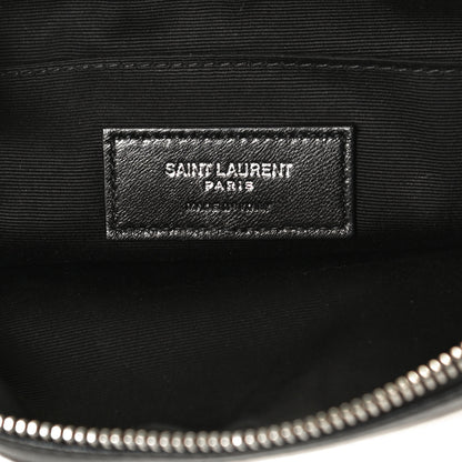 Saint Laurent Linen Canvas Rive Gauche Zipped Pouch Optic White 5 of 8