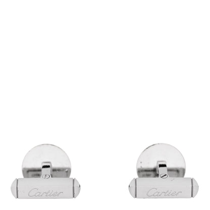Cartier Palladium Sterling Silver Blue Spinel R De Cartier Biplane Cufflinks 4 of 5