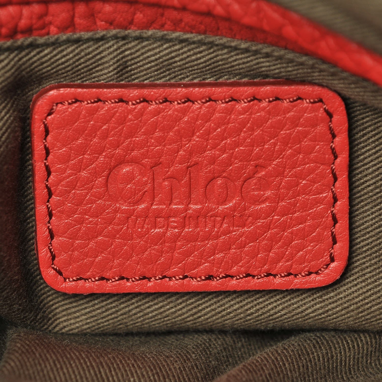 Chloe Calfskin Medium Marcie Satchel Plaid Red 6 of 8