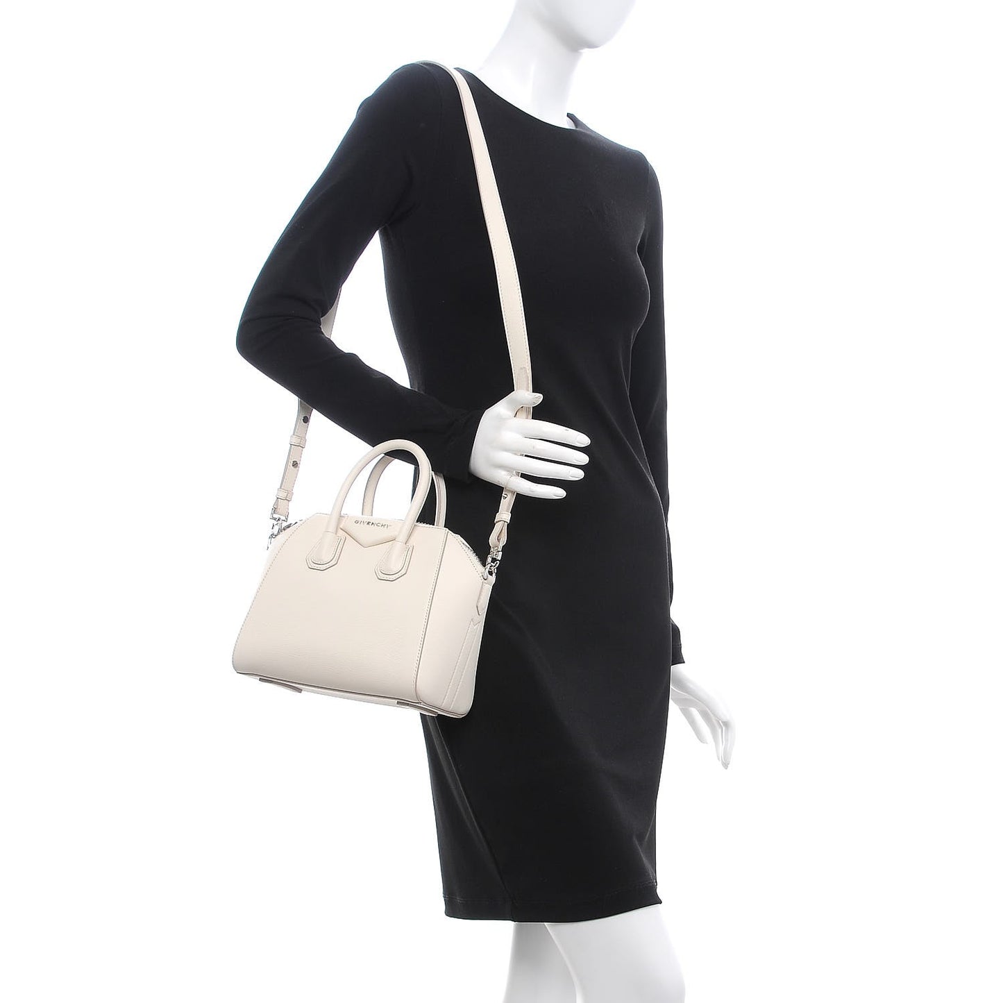 Sugar Goatskin Mini Antigona Off White