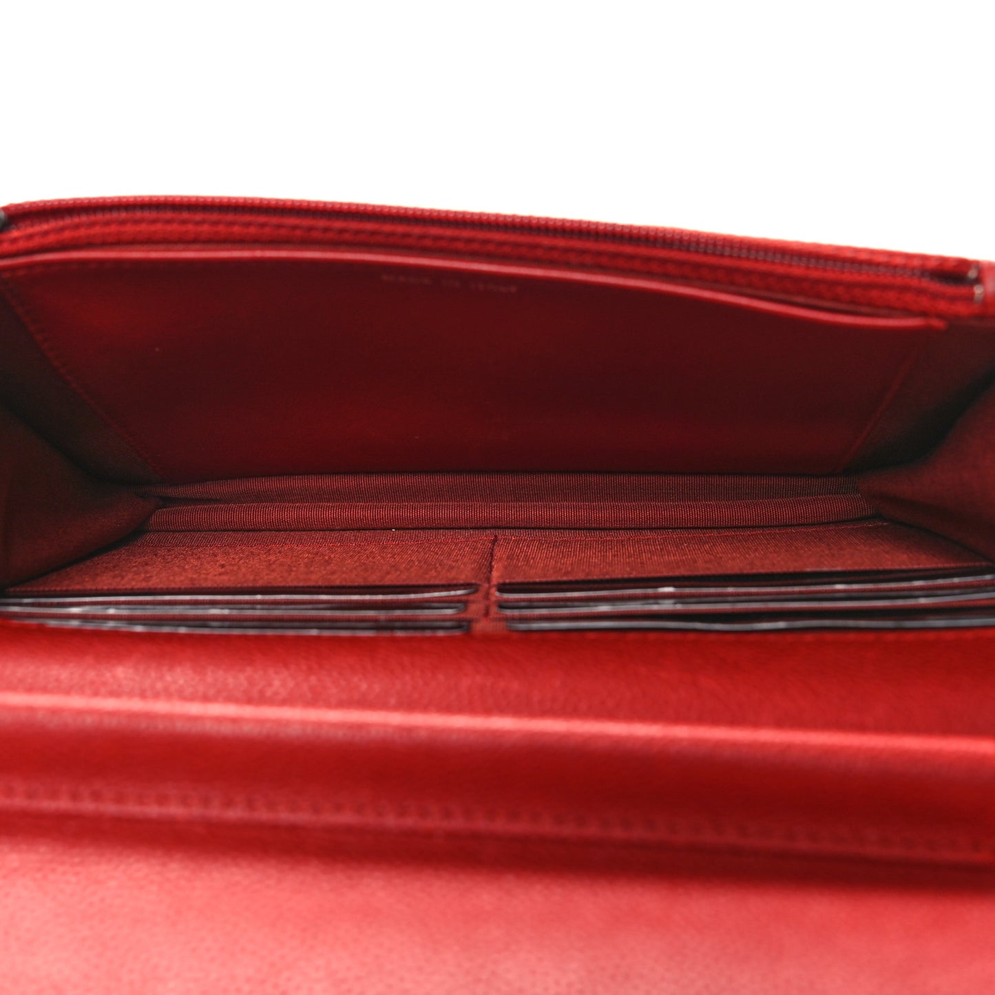 Caviar Quilted Boy Wallet On Chain WOC Red