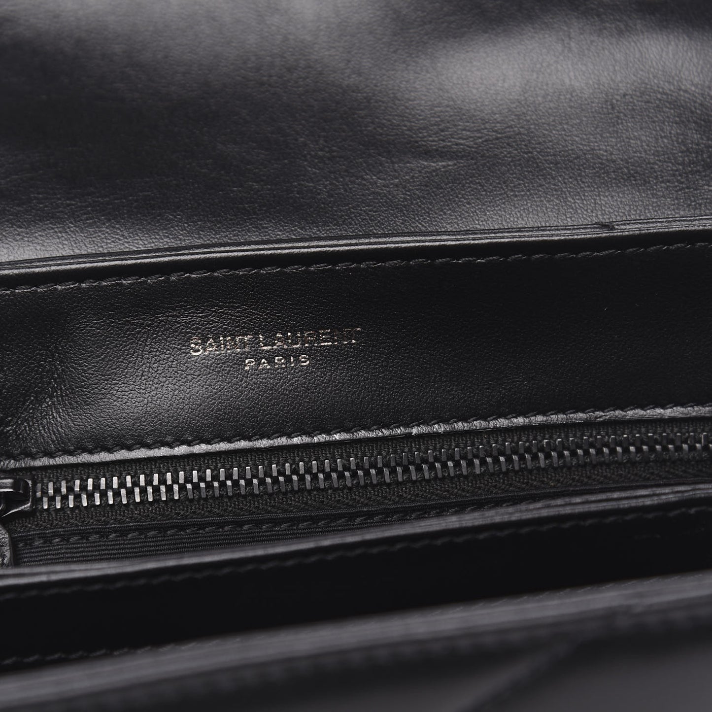Calfskin Y Quilted Monogram Toy Loulou Crossbody Bag Black