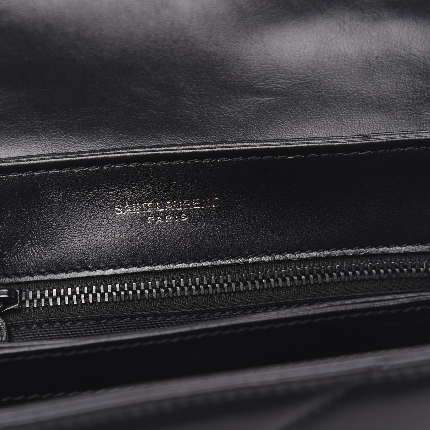 Saint Laurent Calfskin Y Quilted Monogram Toy Loulou Crossbody Bag Black 7 of 10