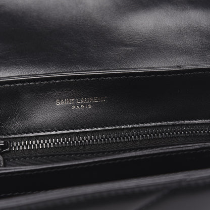 Saint Laurent Calfskin Y Quilted Monogram Toy Loulou Crossbody Bag Black 7 of 10