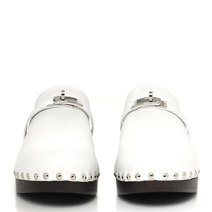 Hermes Calfskin Carlotta Mules 41 White 2 of 11