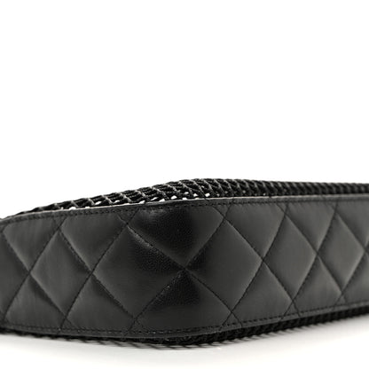 Chanel Mesh Shiny Lambskin Clutch With Chain Black 10 of 12
