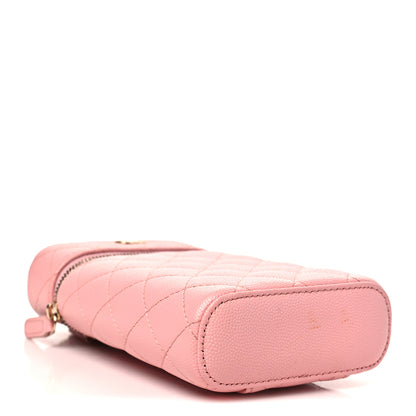 Chanel Caviar Quilted Phone Holder With Chain Pink 4 of 10
