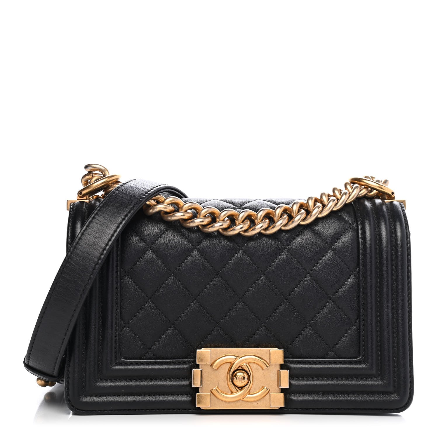 Chanel Calfskin Quilted Small Boy Flap Black 1 of 9