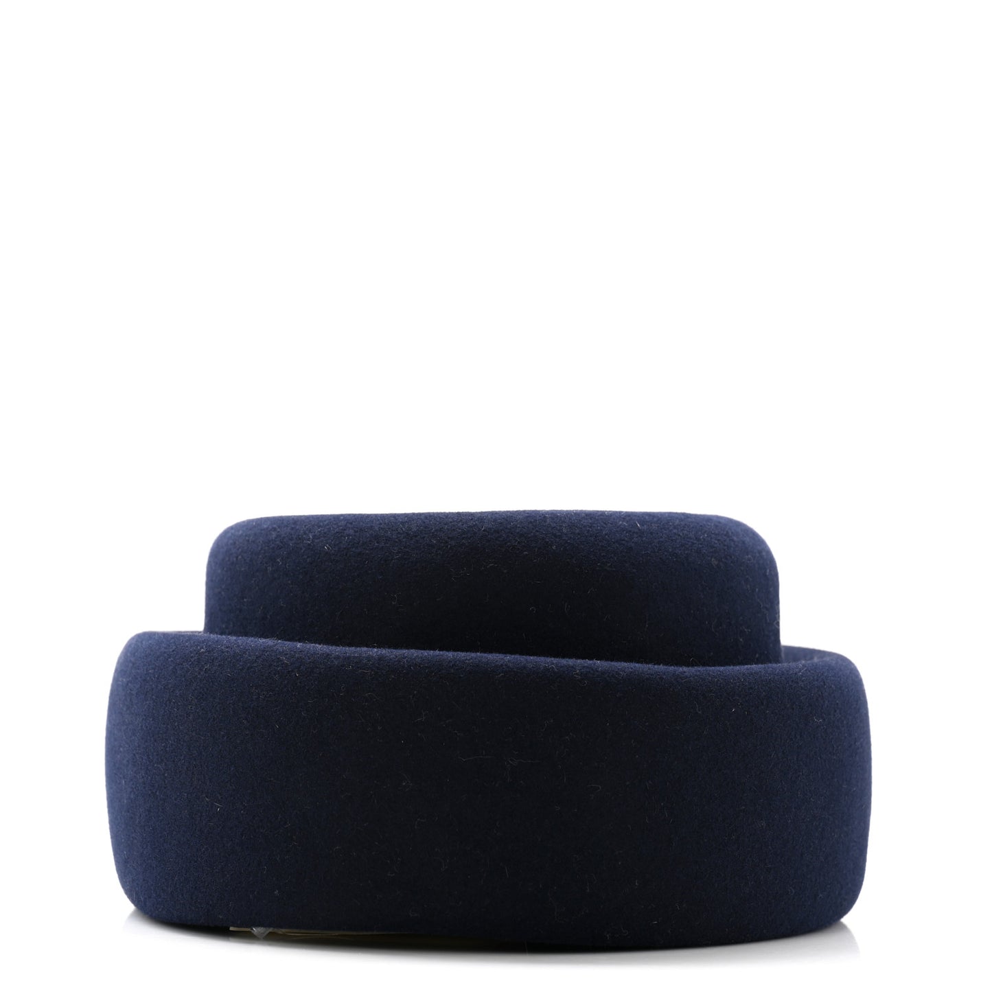 Rabbit Felt Foudre Pillbox Hat 58 Marine