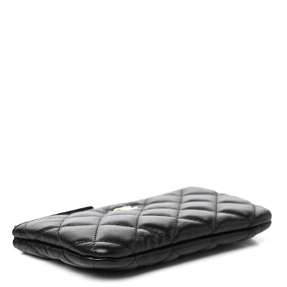 Chanel Lambskin Quilted Small No. 5 Cosmetic Case Black 4 of 8
