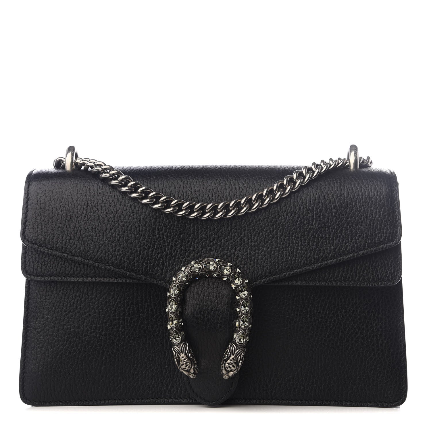 Gucci Pebbled Calfskin Small Dionysus Shoulder Bag Black 1 of 9