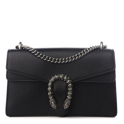 Gucci Pebbled Calfskin Small Dionysus Shoulder Bag Black 1 of 9
