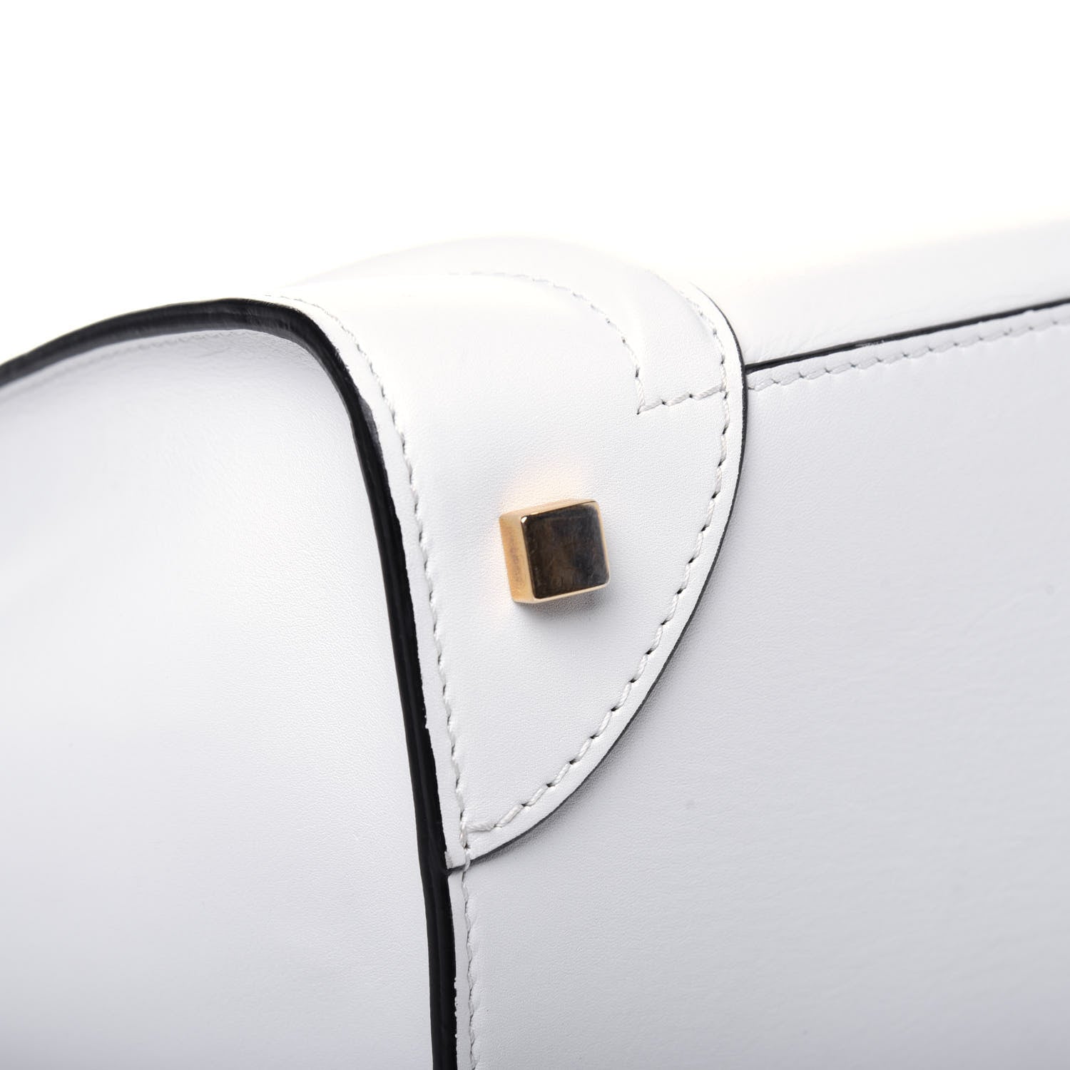 Celine Satin Calfskin Mini Bi-Color Luggage White Black 11 of 16