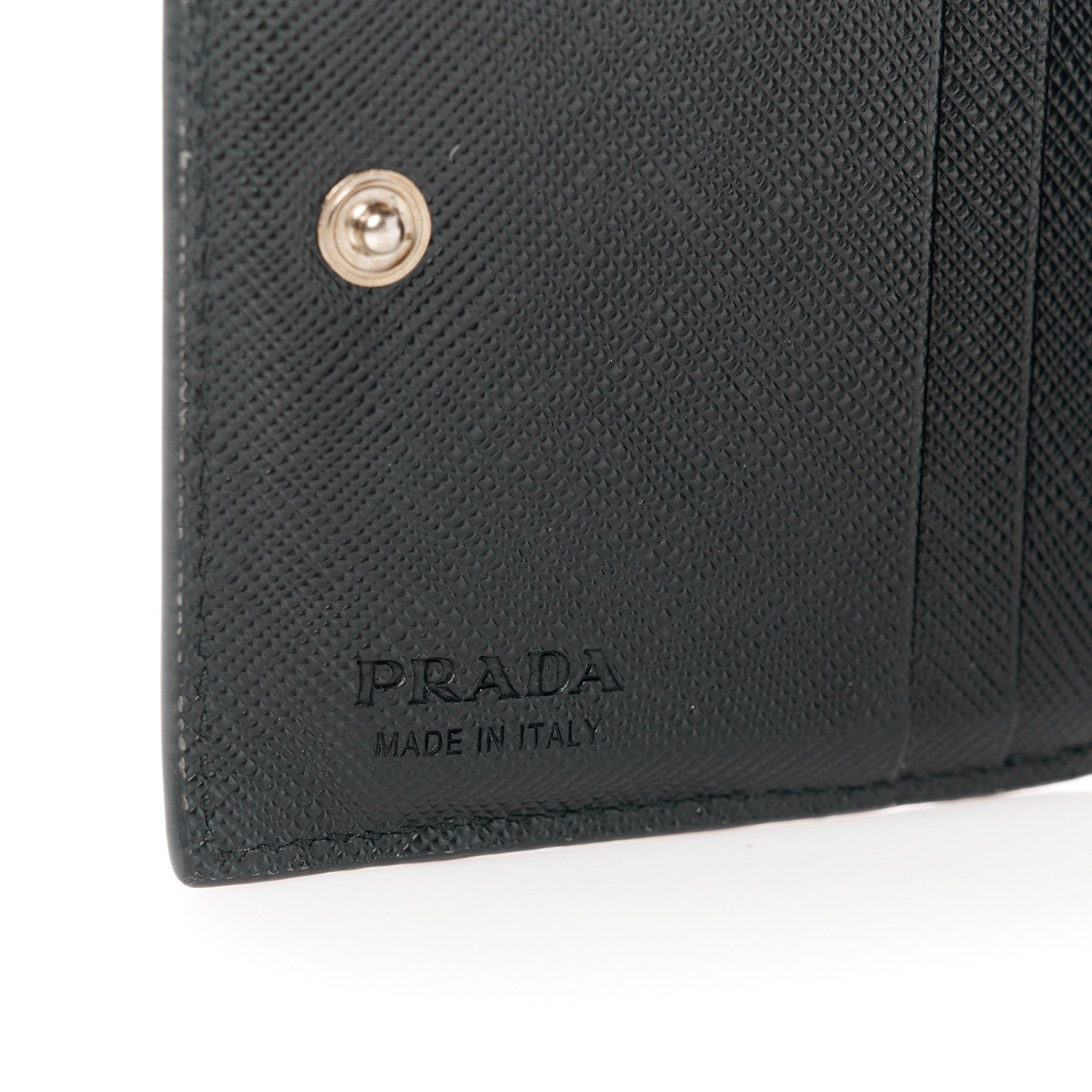 Prada Saffiano Small Compact Wallet Black 8 of 9