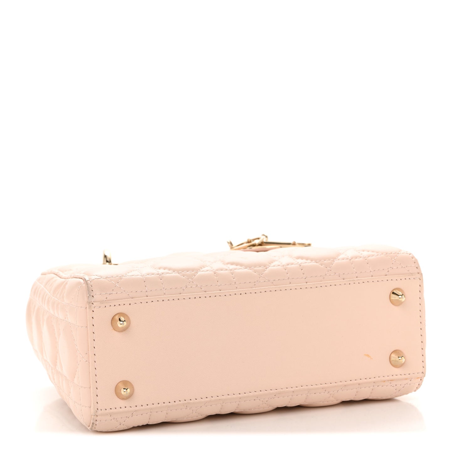 Lambskin Cannage Small Lucky Badges My Lady Dior Light Pink