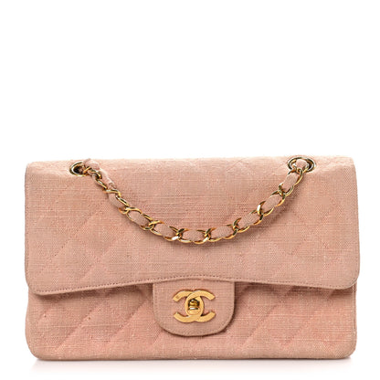 Chanel Canvas Quilted Small Double Flap Light Pink 1 of 11