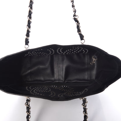 Chanel Patent Perforated CC Tote Black 7 of 16