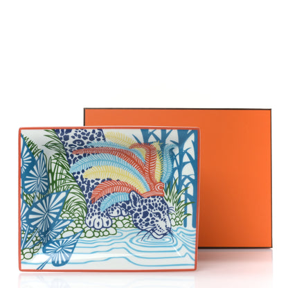 Hermes Porcelain Jaguar Quetzal II Change Tray 6 of 6