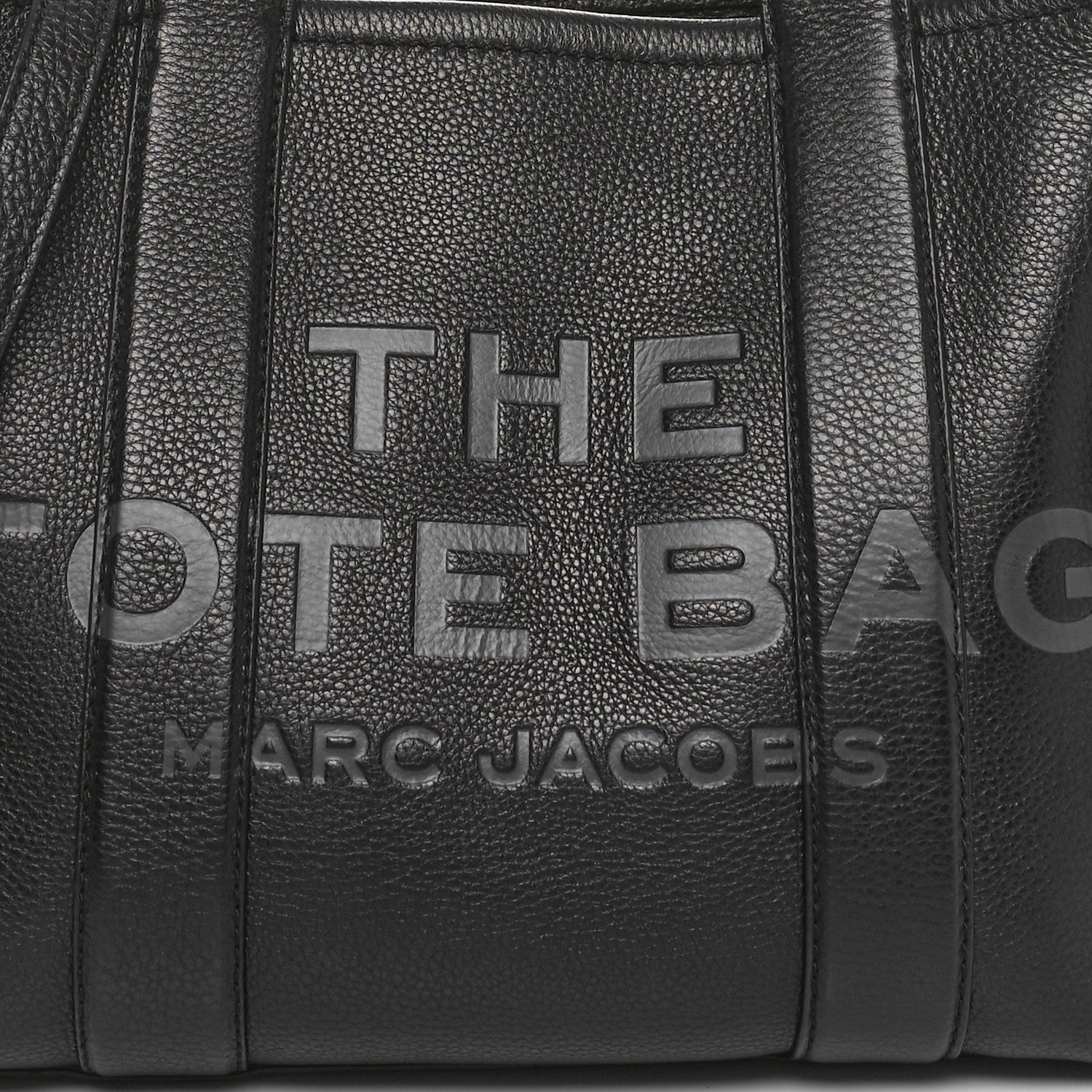 Marc Jacobs Grained Calfskin Medium The Tote Bag Black 7 of 9