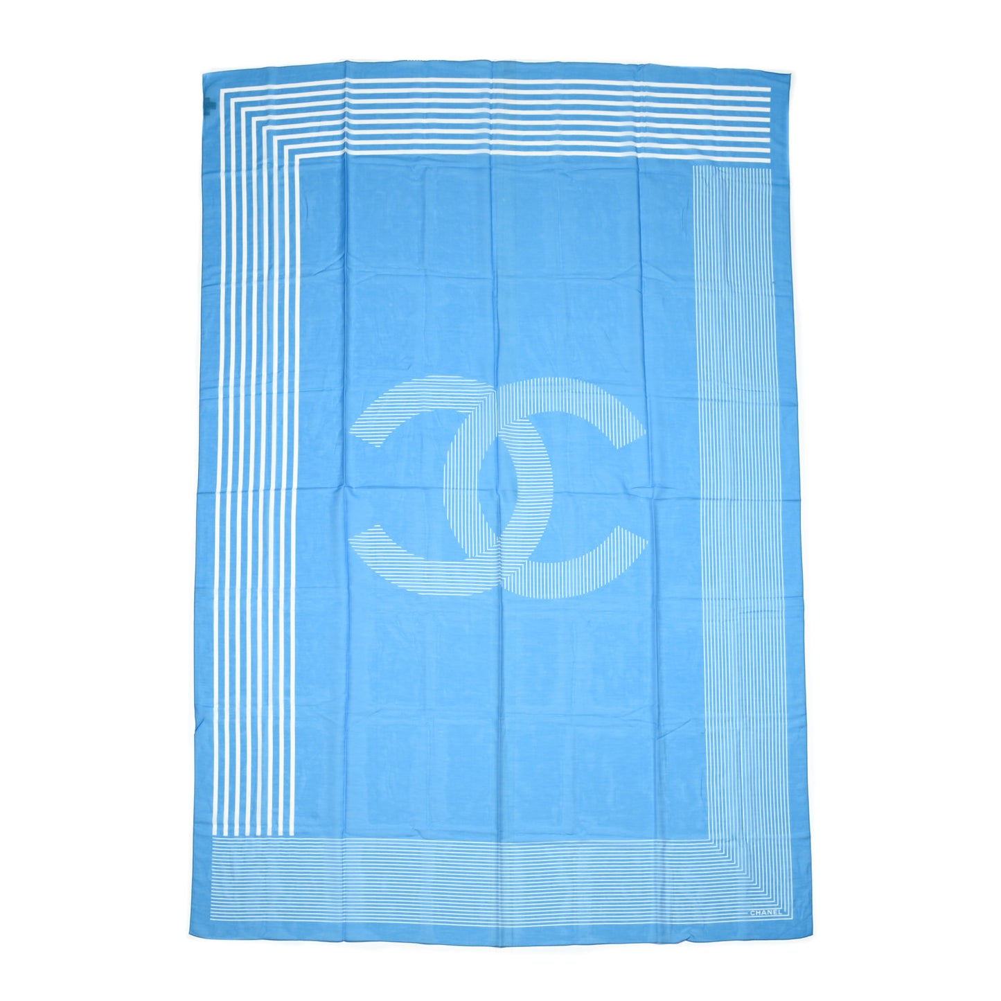 Cotton Silk CC Scarf Blue