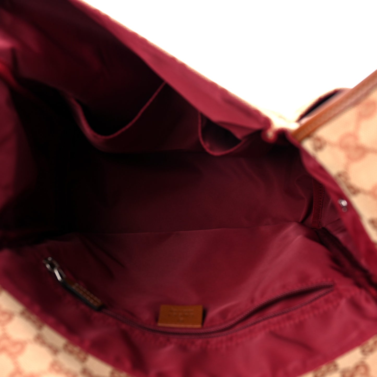 GG Monogram Diaper Bag Beige Ruggine Natural Antique Rose