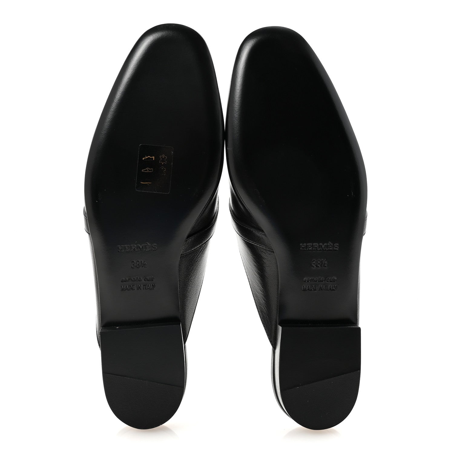 Hermes Goatskin Oz Mules 38.5 Black 6 of 10