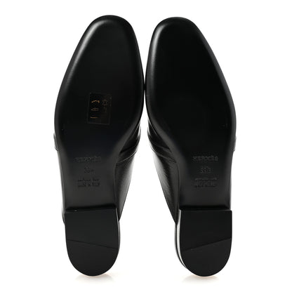 Hermes Goatskin Oz Mules 38.5 Black 6 of 10