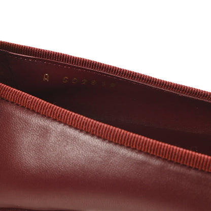 Chanel Lambskin Cap Toe CC Ballerina Flats 37 Burgundy Pink 9 of 10