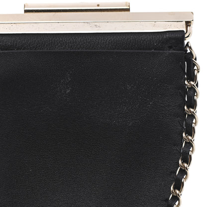Chanel Lambskin Chain CC Cuff Bracelet Black Gold 5 of 6