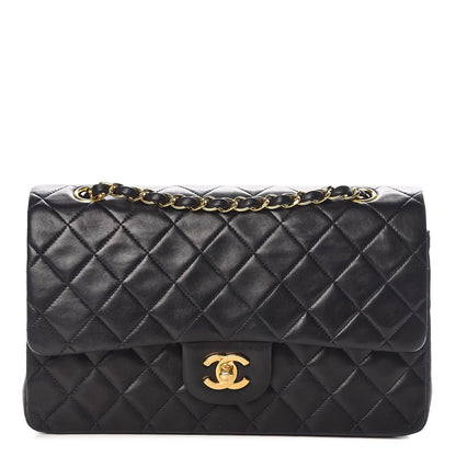Chanel Lambskin Quilted Medium Double Flap Black 1 of 15