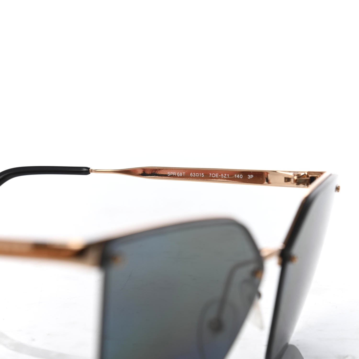 Prada Polarized Cat Eye Sunglasses SPR 68T Black 6 of 8