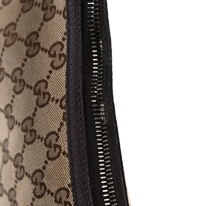 Gucci Monogram Web Medium Half Moon Hobo Dark Brown 14 of 14