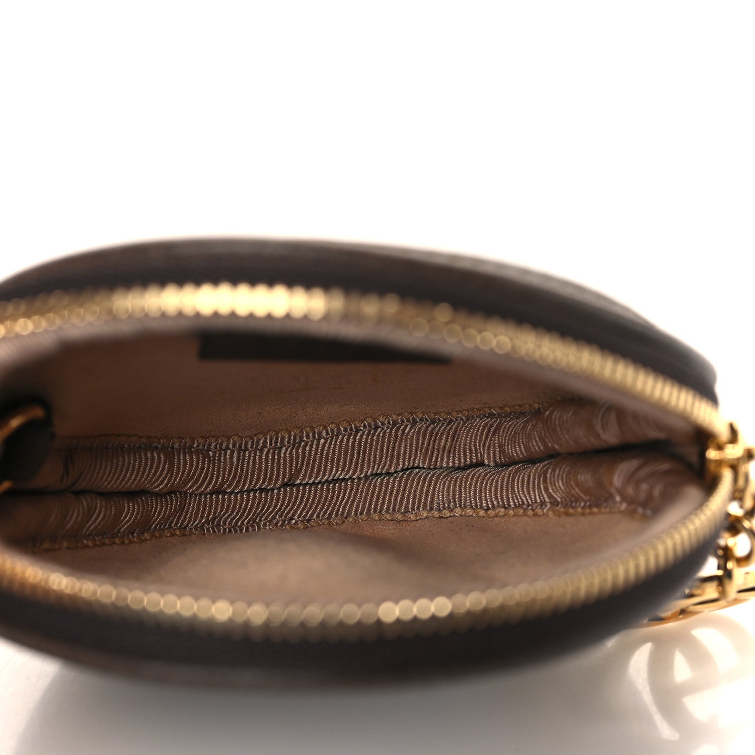 Gucci GG Supreme Monogram Web Ophidia Round Coin Purse Beige New Acero 5 of 7