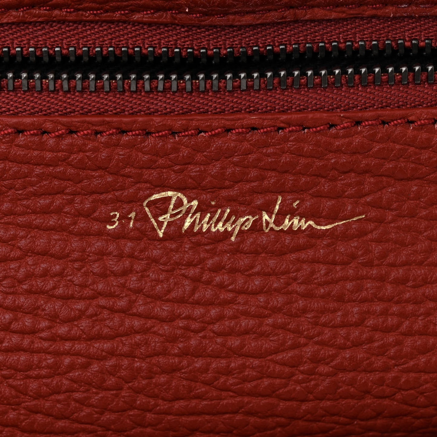 Textured Calfskin Medium Pashli Satchel Crimson