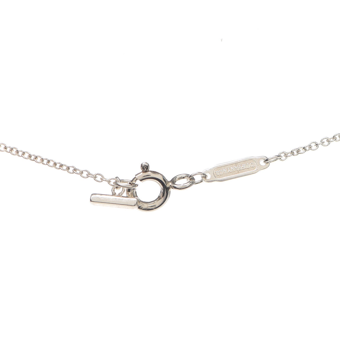 Sterling Silver Large T Smile Pendant Necklace