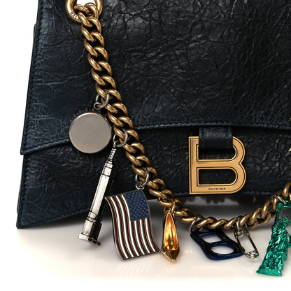Balenciaga Crushed Calfskin Quilted Small Souvenirs Crush Chain Bag Black 12 of 12