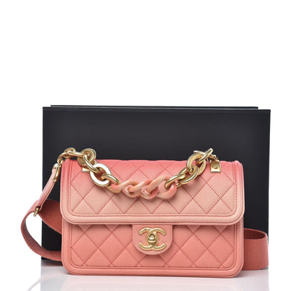 Chanel Caviar Quilted Small Sunset On The Sea Flap Coral 8 of 8