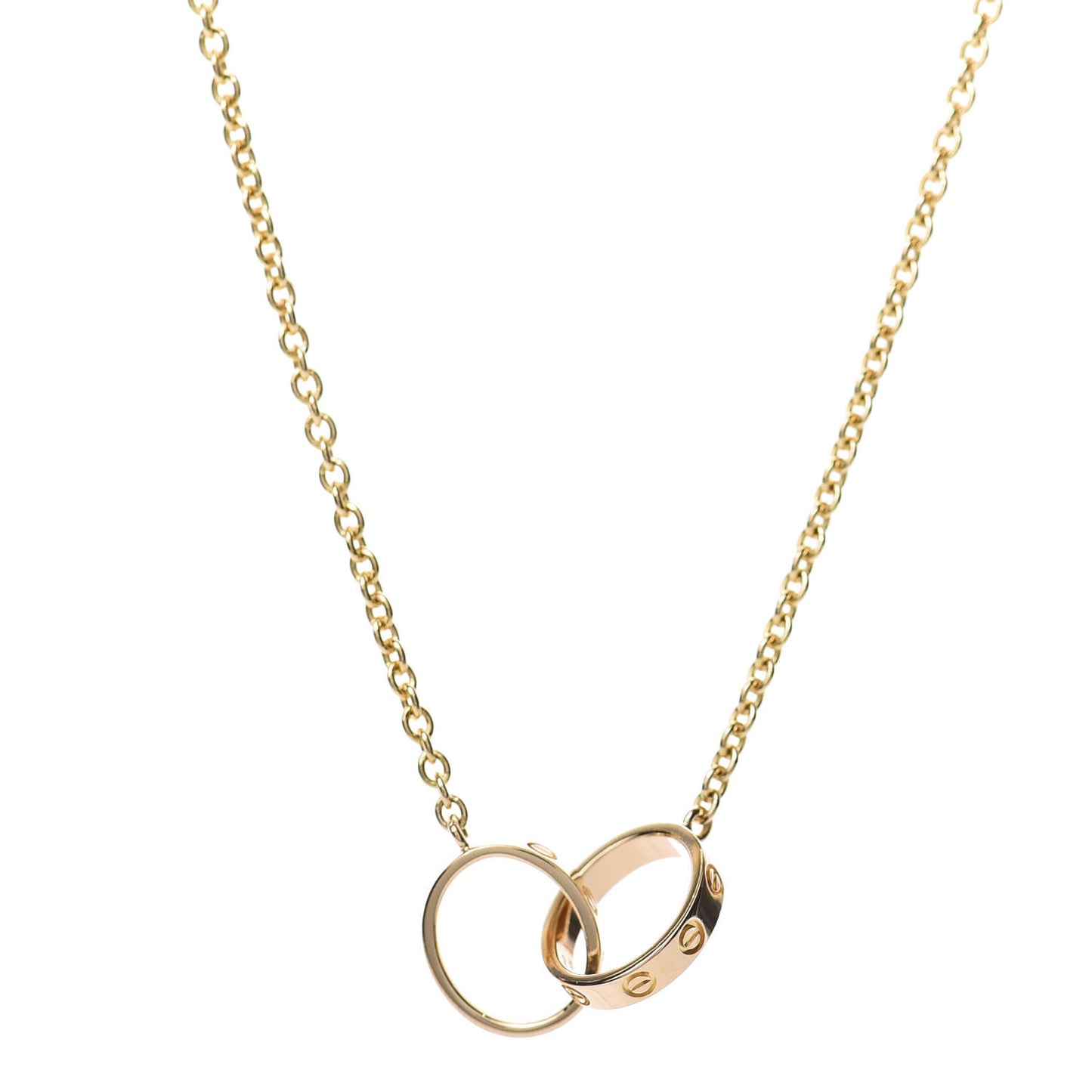 18K Yellow Gold Interlocking LOVE Necklace