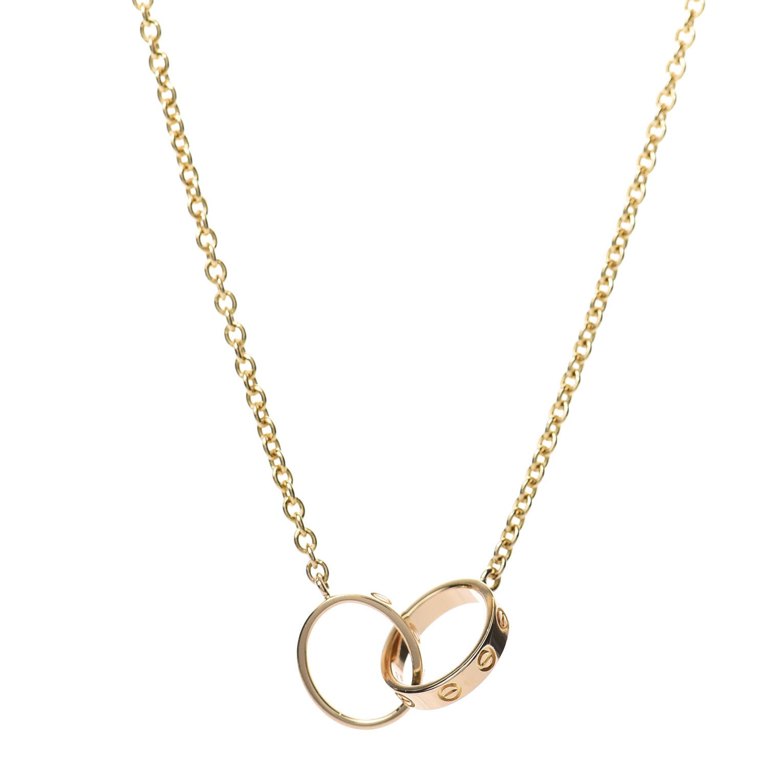 Cartier 18K Yellow Gold Interlocking LOVE Necklace 1 of 6