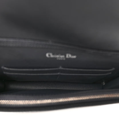 Christian Dior Metallic Patent Micro-Cannage Diorama Wallet on Chain Pouch Silver 5 of 10