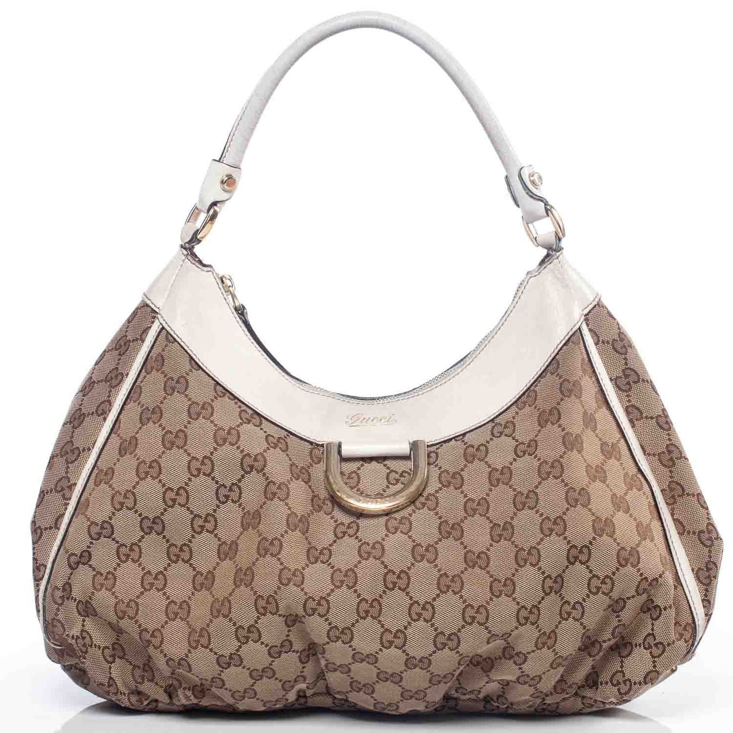 Monogram D Gold Large Hobo Ivory