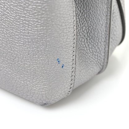 MCM Metallic Grained Calfskin Mini Milla Tote Spike Silver 17 of 21