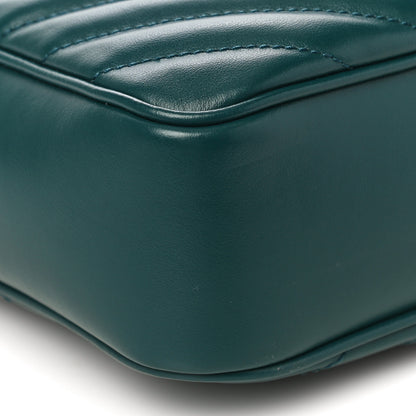 Saint Laurent Calfskin Matelasse Monogram Lou Camera Bag Sea Turquoise 8 of 9