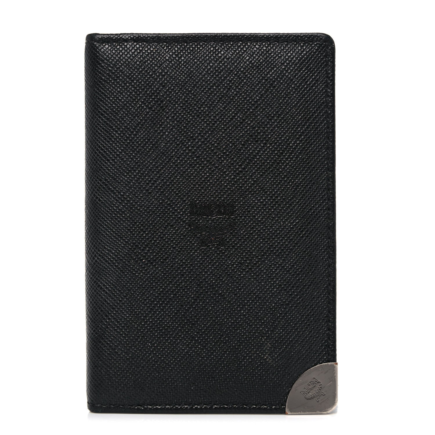 MCM Saffiano Bi-Fold Vertical Wallet Black 1 of 11