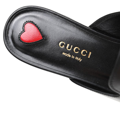Gucci Malaga Kid Horsebit Slide Sandals 36 Black 6 of 8