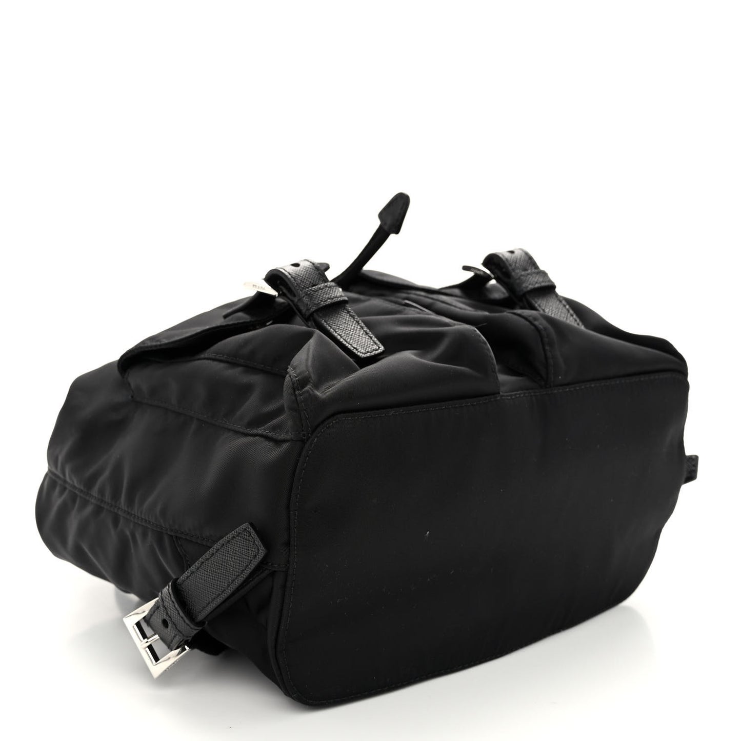 Tessuto Nylon Saffiano Small Backpack Black